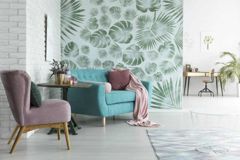 Home décor in wallpaper