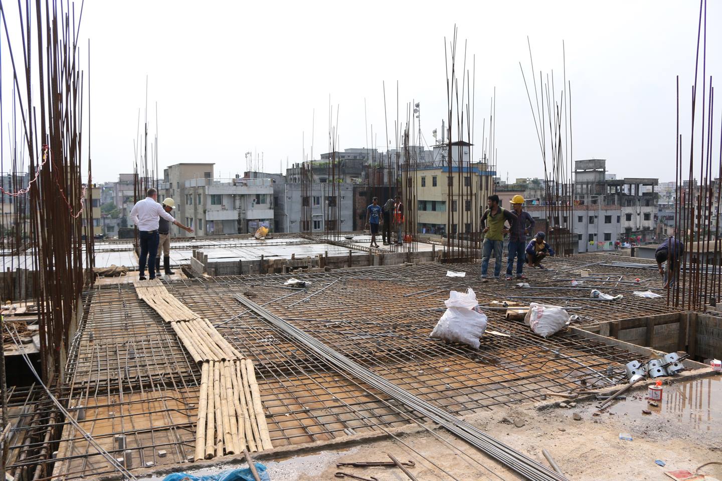 construction work on a building