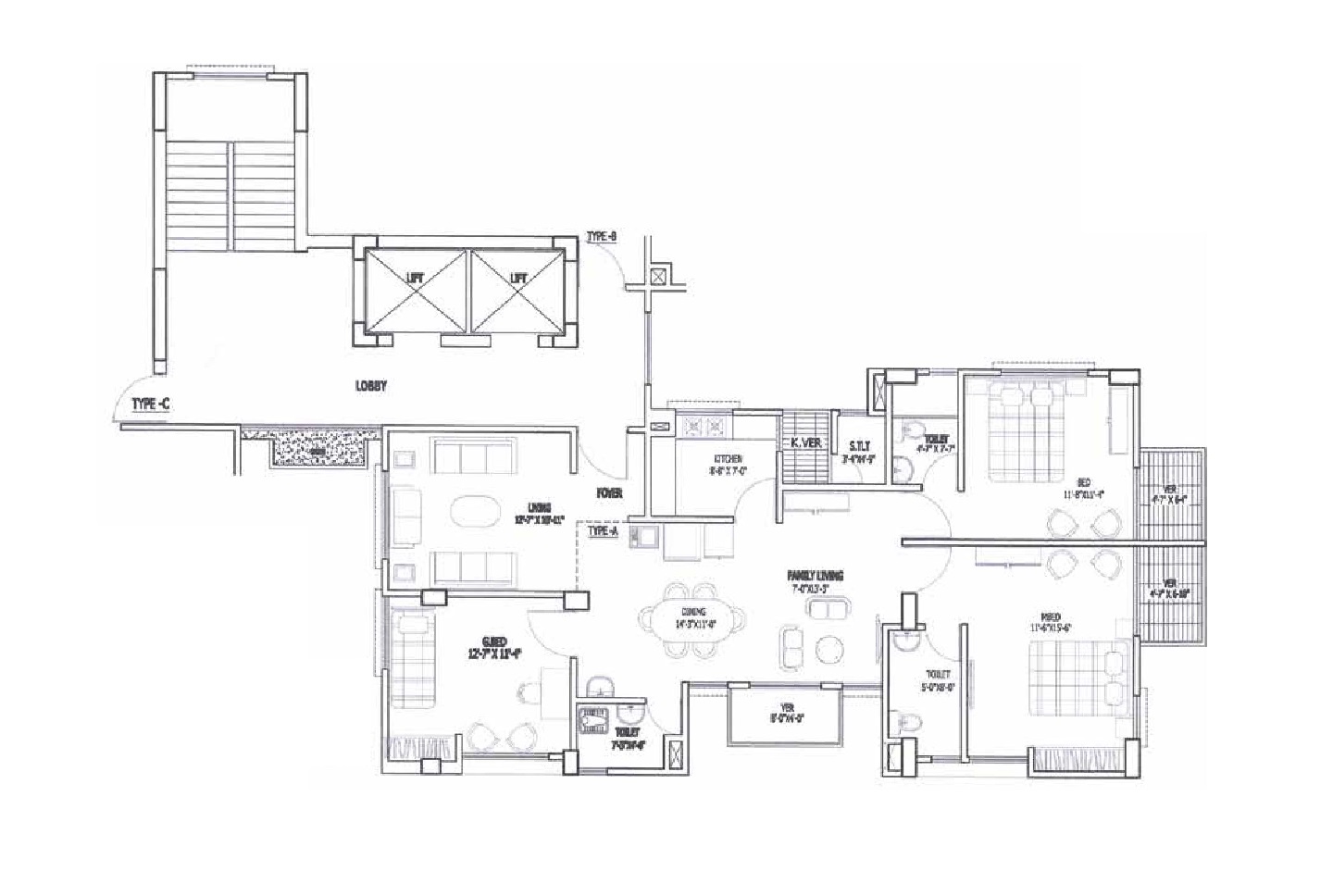 Type A Floor Plan