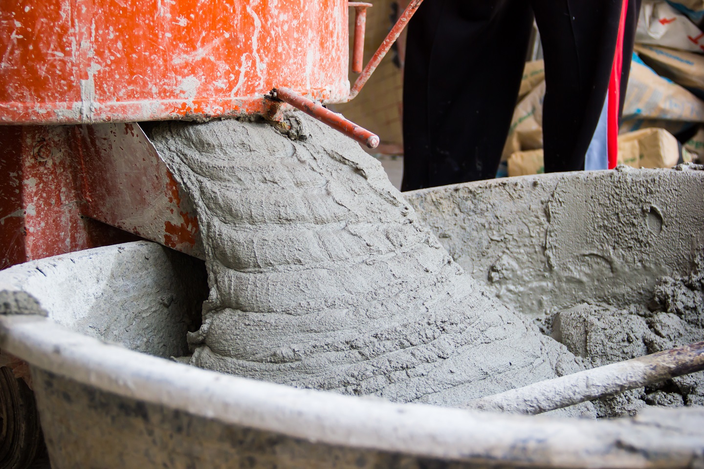 Cement,Or,Mortar,Is,Inside,Cement,Mixer.,Cement,Or,Mortar