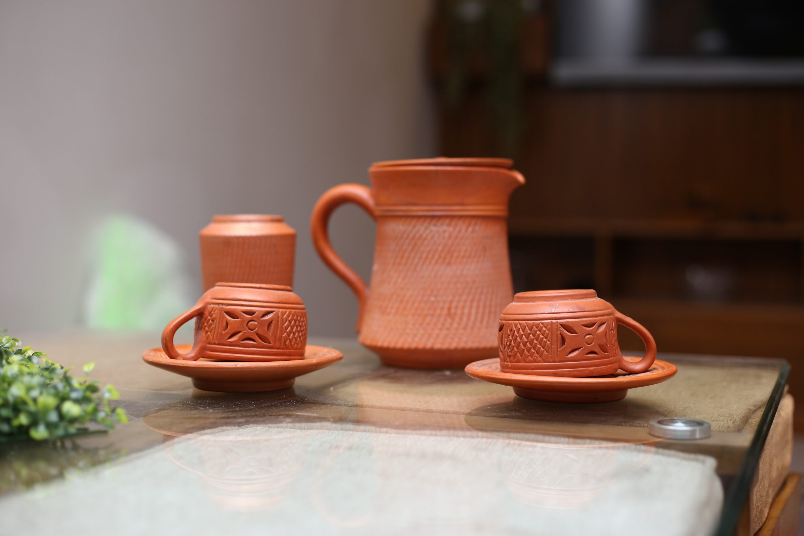 Tea cup and jug