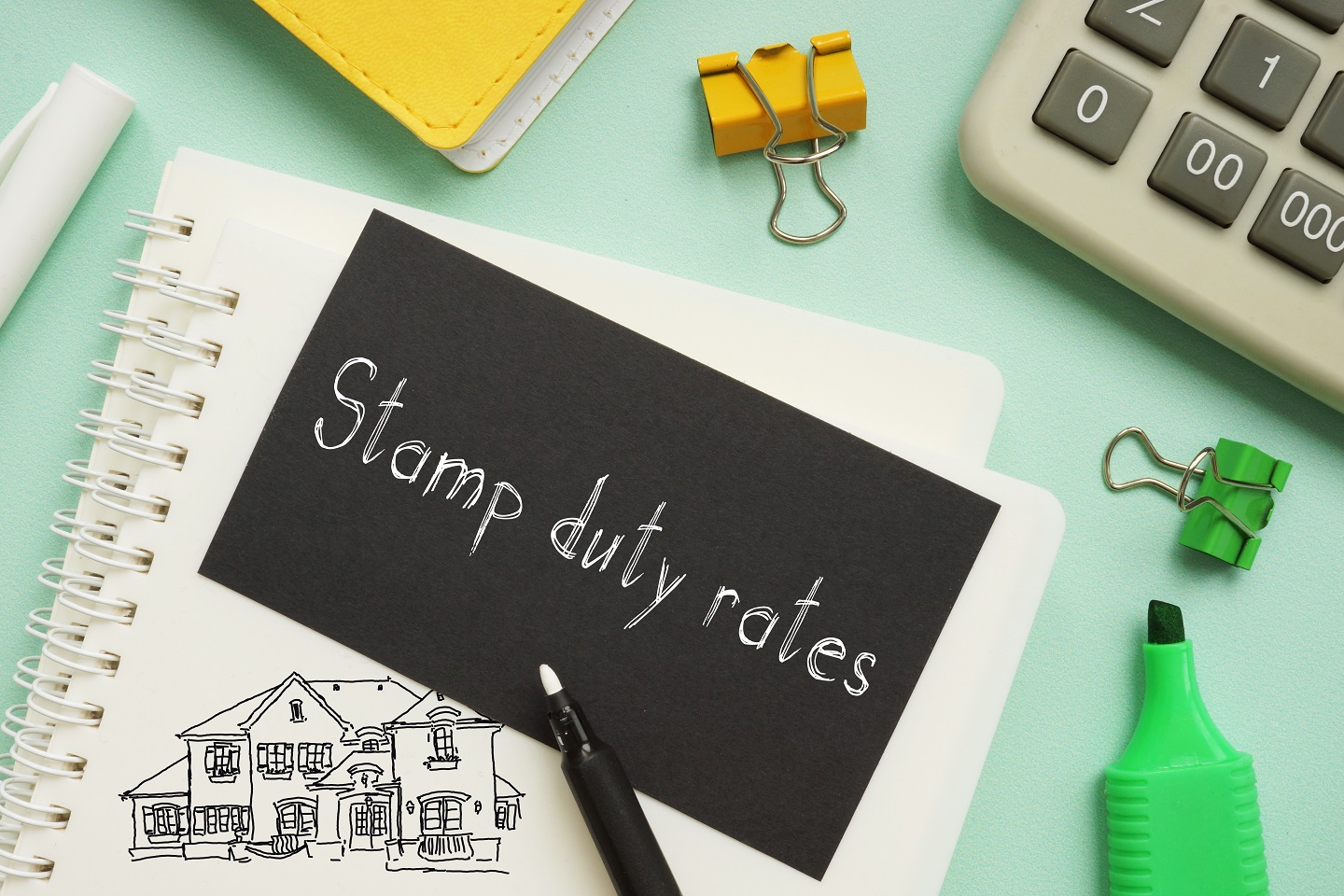 Stamp,Duty,Rates,Is,Shown,On,The,Photo,Using,The