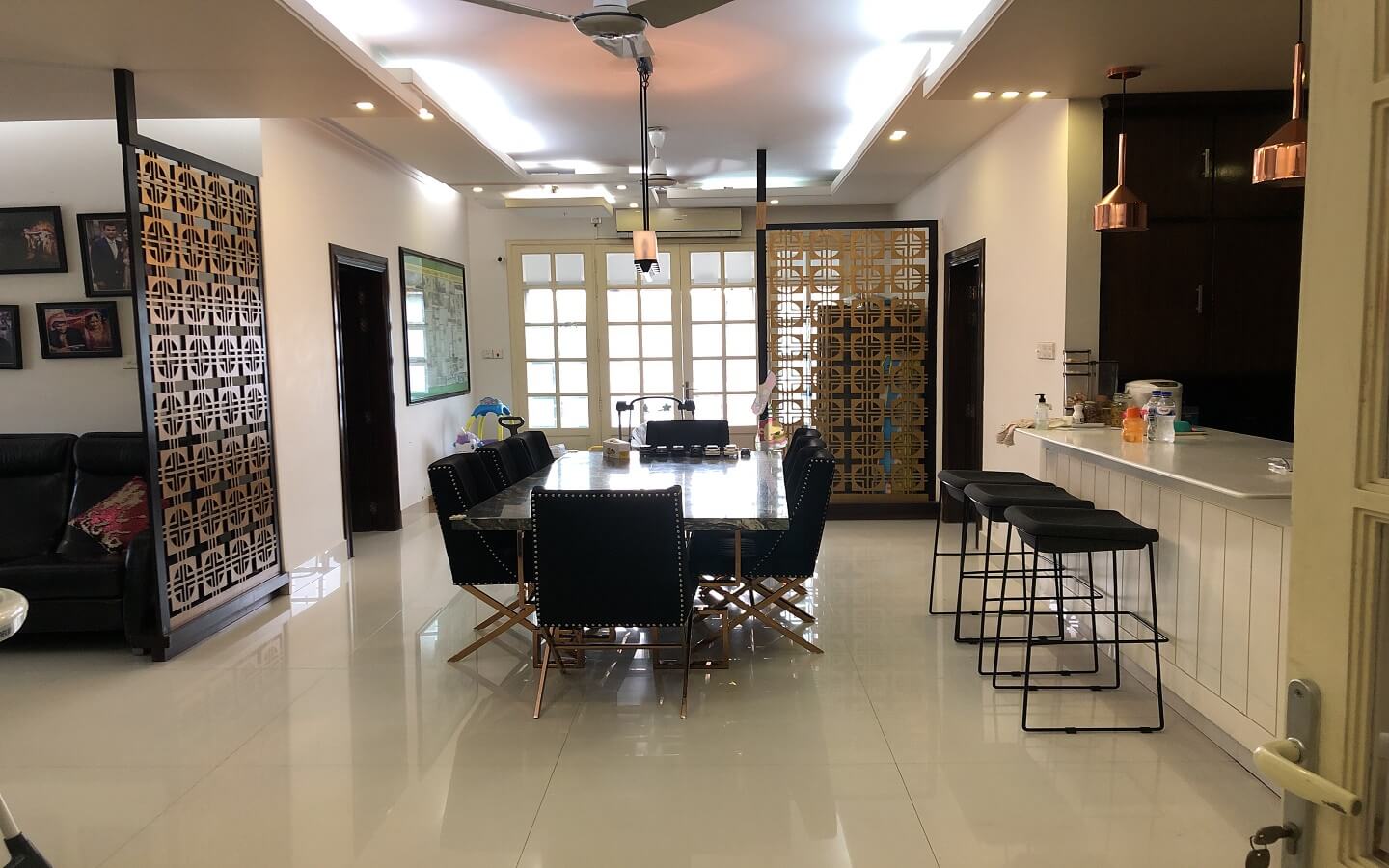 furnished dining room