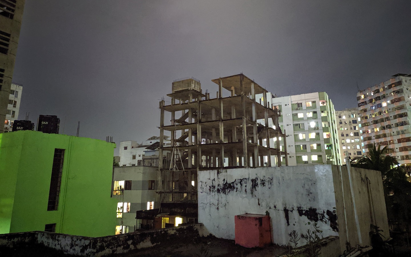 Dhaka Rooftops at Night