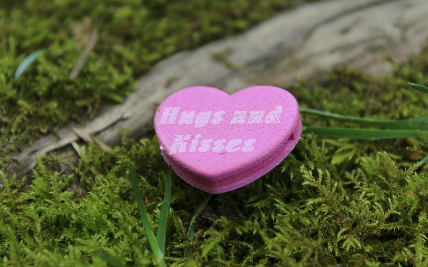 Plastic heart on ground