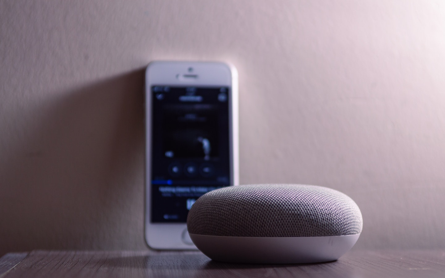 iPhone and Google Home Mini