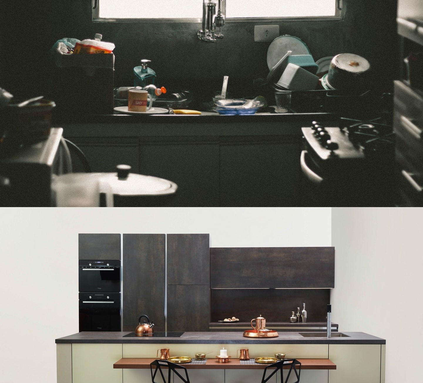 open kitchen and closed kitchen