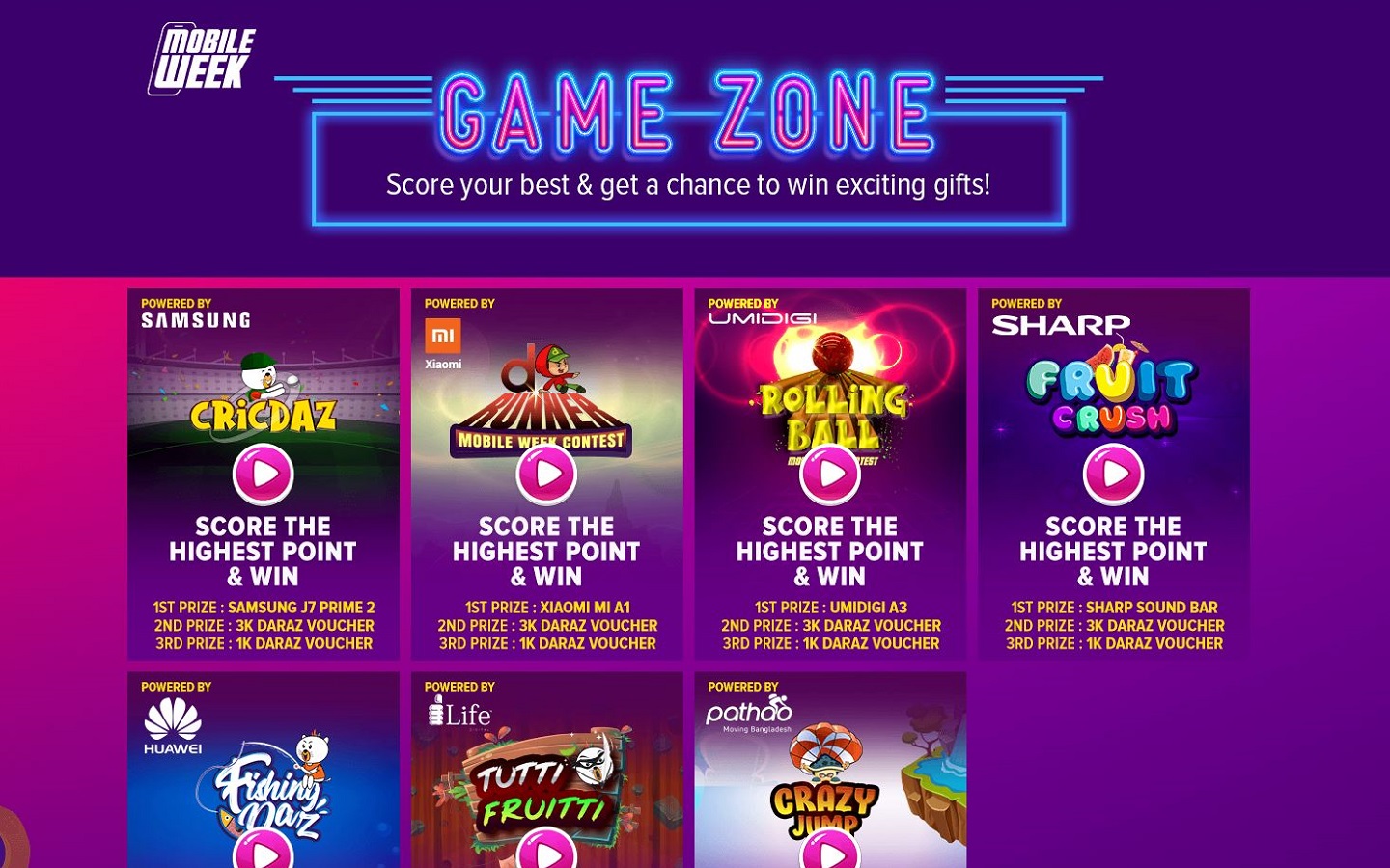 mobile week 2019 game zone