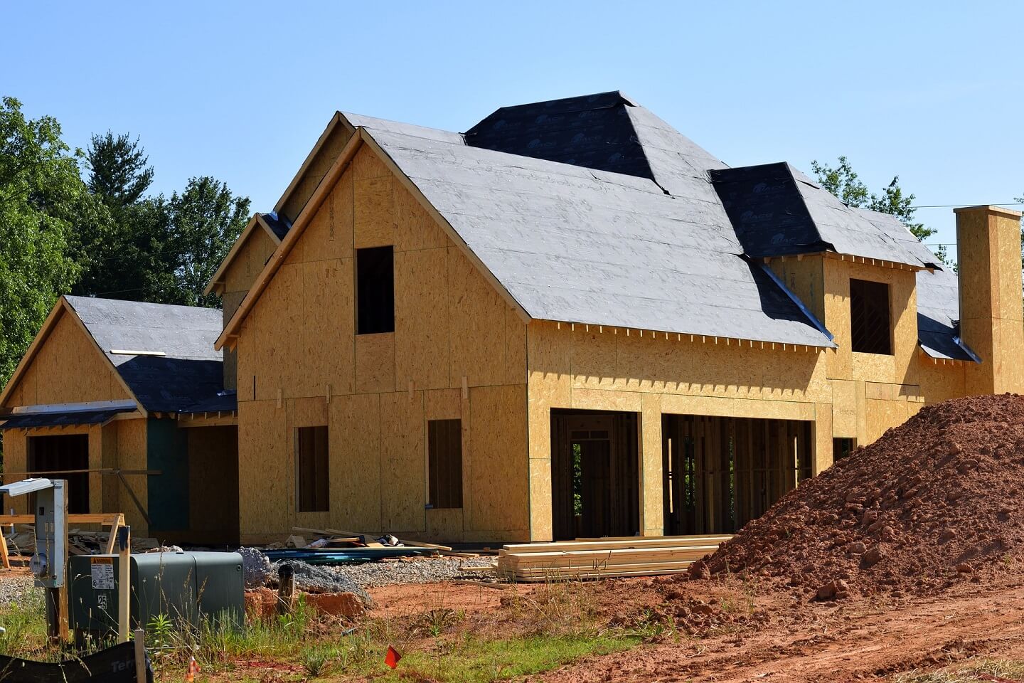a house is being constructed