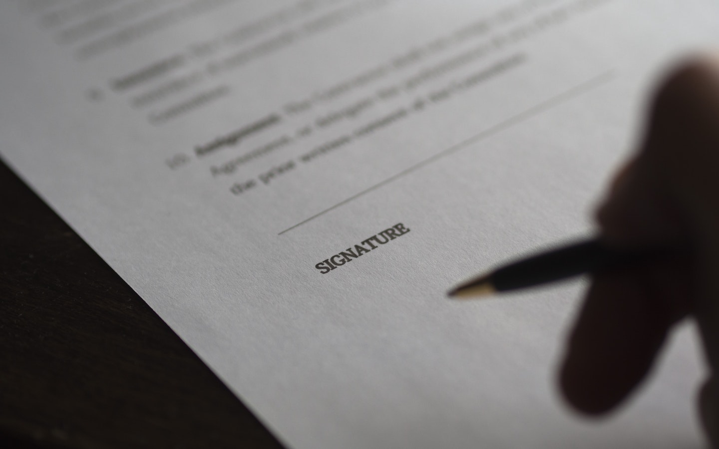signing a property contract