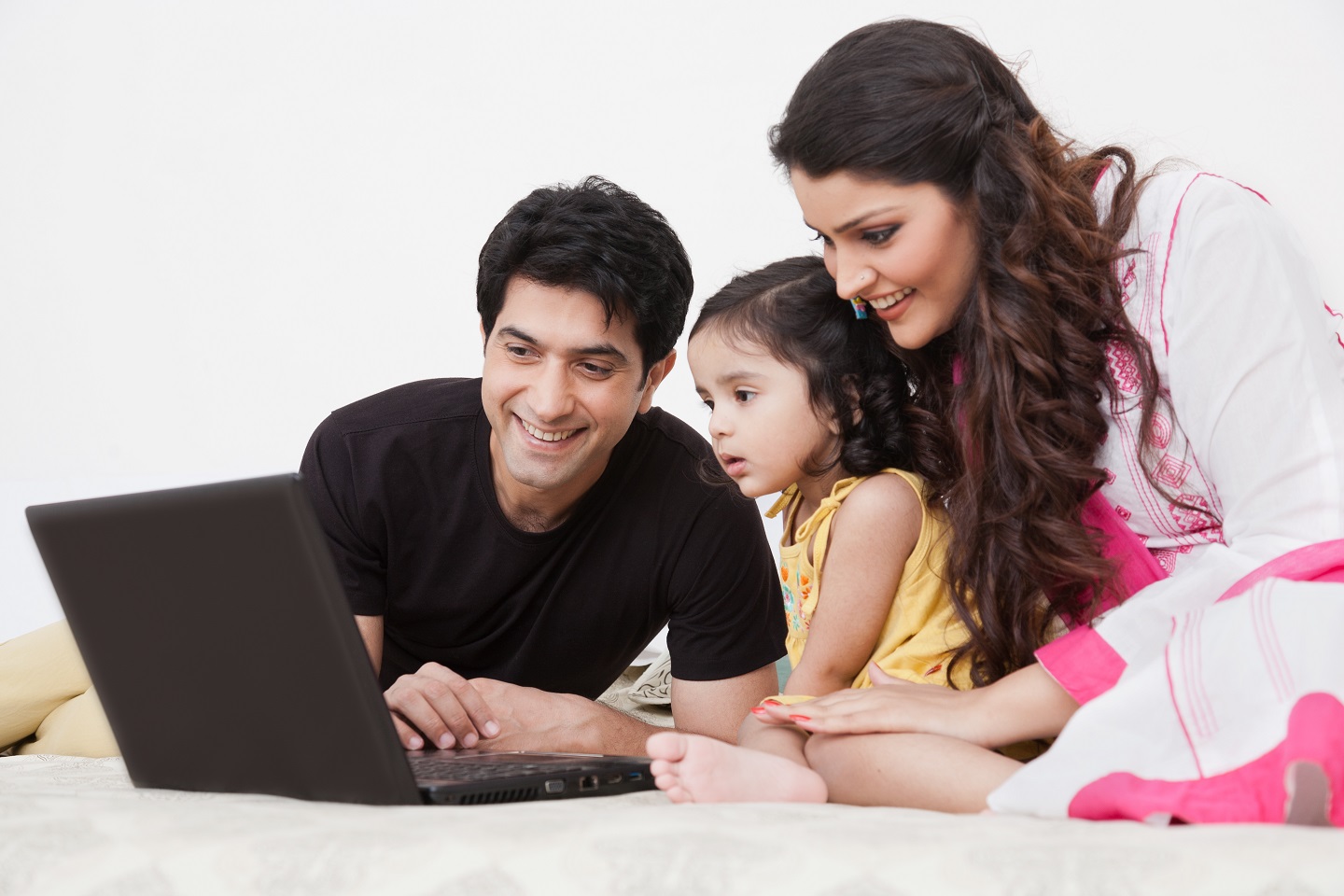 father, mother and child