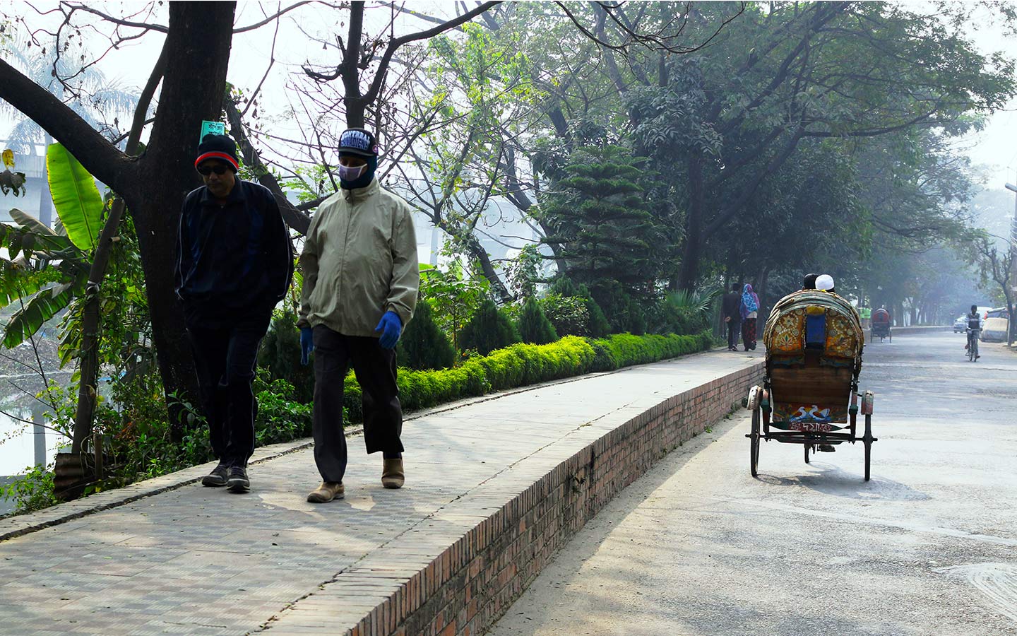 people walking down the street