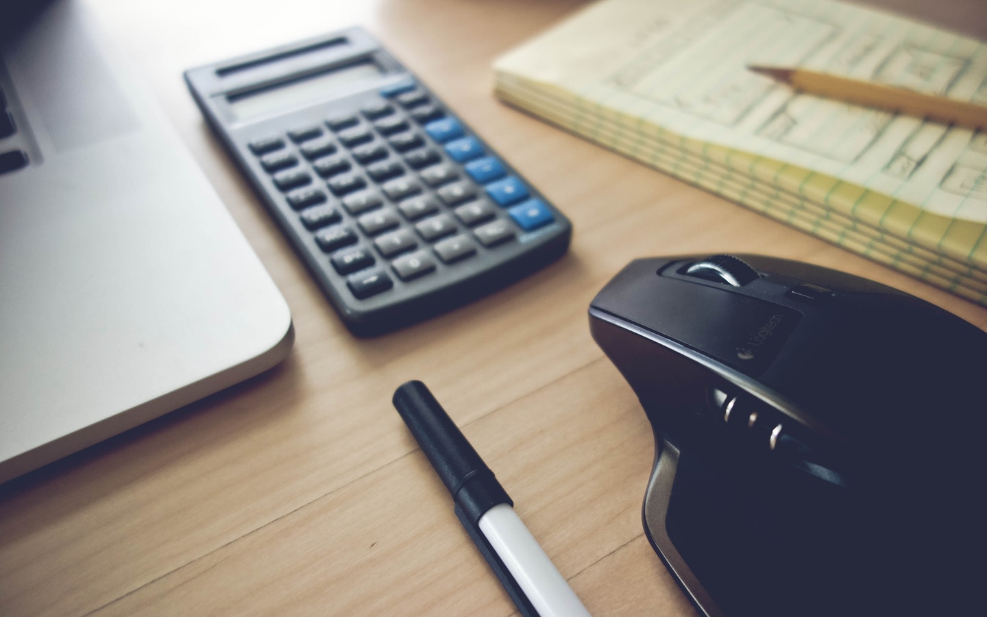 calculator and mouse